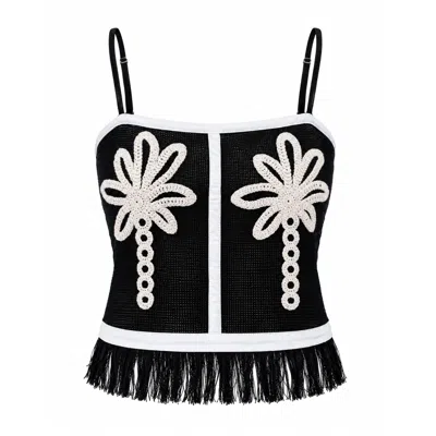 Palm Collective Women's Black / White Palmetto Cami Top