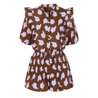 Palm Collective Women's Bloomfield Playsuit In Brown/pink