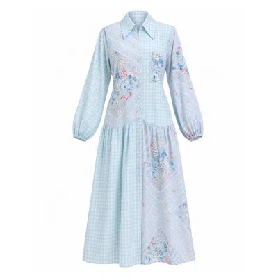 Palm Collective Women's Blue Tulonne Maxi Dress