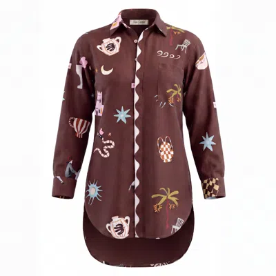 Palm Collective Women's Brown Sandstorm Shirt Dress