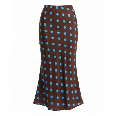 Palm Collective Women's Capri Dot Skirt In Blue/brown