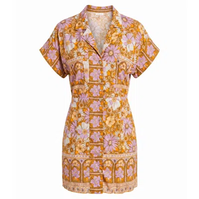 Palm Collective Women's Leila Floral Shirt Dress In Orange