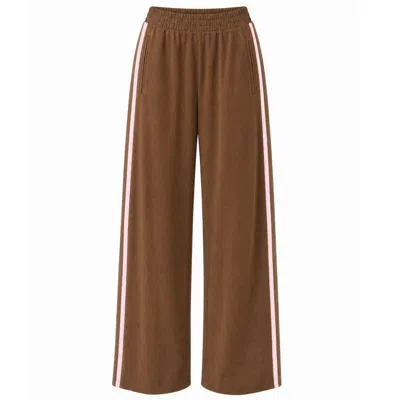 Palm Collective Women's Stripe Track Pants  Brown