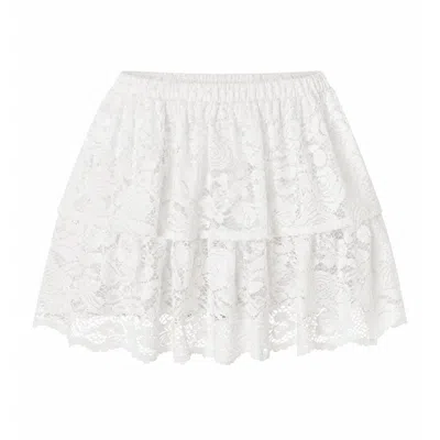 Palm Collective Women's White Marc Lace Skirt