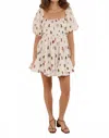 Palm Noosa Flora Seashell-print Cotton Mini Dress In Neutral