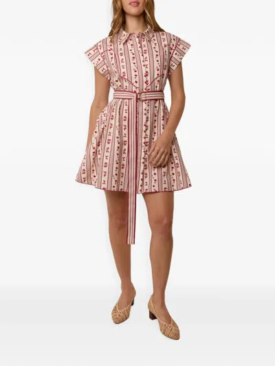Palm Noosa Floral-print Belted Dress In Pink