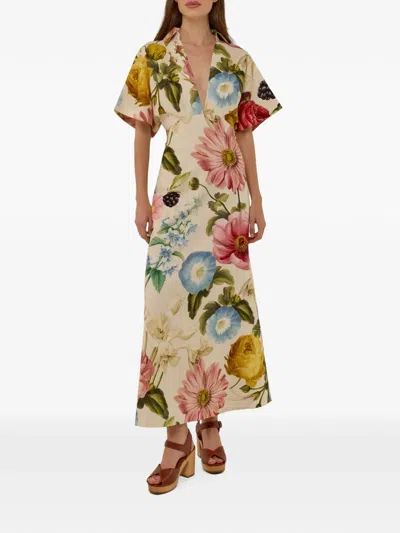Palm Noosa Jasmine Floral-print Maxi Dress In Multi