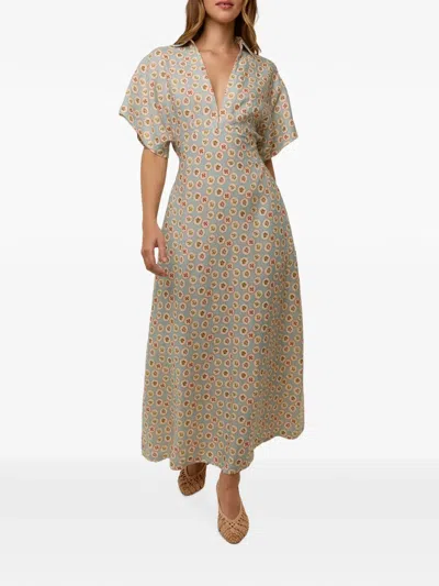 Palm Noosa Jasmine Floral-print Midi Dress In Multi