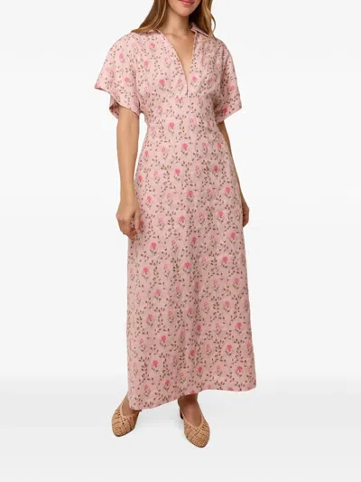 Palm Noosa Luxembourg Tile Floral-print Dress In Pink