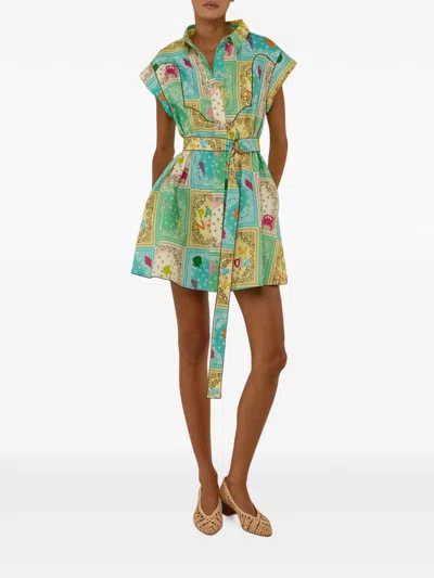 Palm Noosa Manon Patchwork-print Mini Dress In Multi