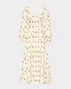 Palm Noosa Montana Ruffle Floral-print Linen Maxi Dress