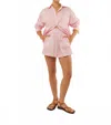 Palm Noosa Olive Shorts In Cosmo Stripe In Pink