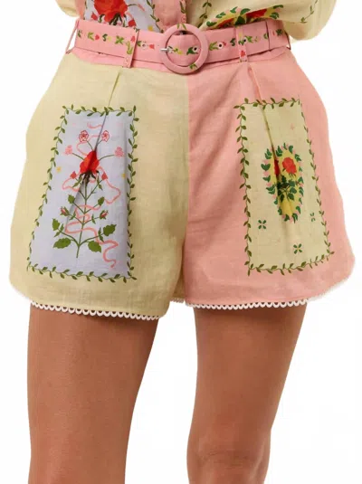 Palm Noosa Porto Floral Short In Siesta Tile In Multi