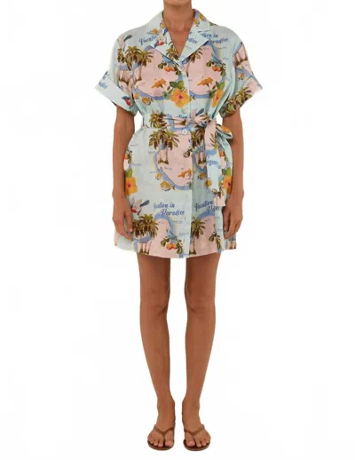Palm Noosa Rey Mini Dress In Sky Blue In Multi