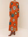 Palm Noosa Roma Maxi Dress In Orange Plates In Multi