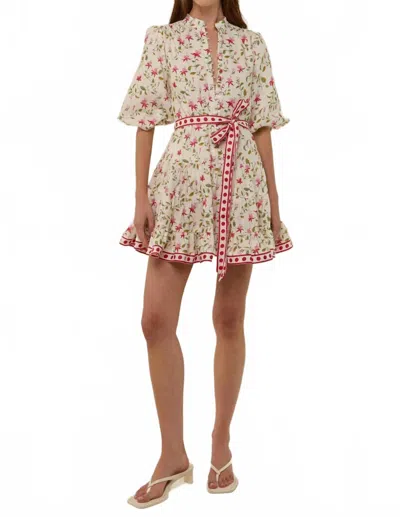 Palm Noosa Ruba Floral Mini Dress In White
