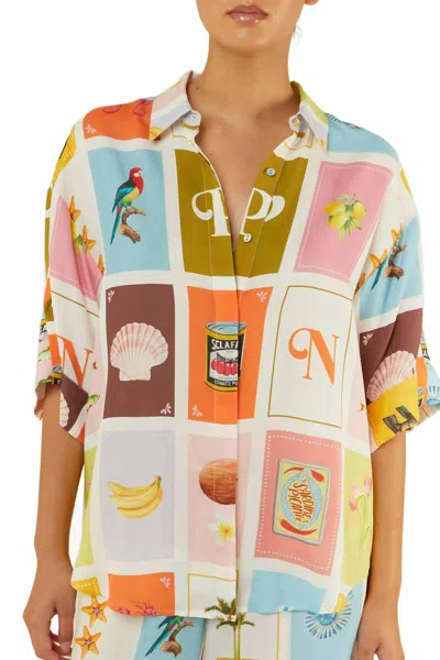 Palm Noosa Sara Button Down Shirt In Multicolor