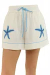 Palm Noosa Starfish Shorts In White In Animal Print