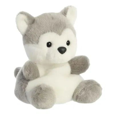 Palm Pals Aurora  Busky Husky 5-inch Stuffed Animal Plush In Gray