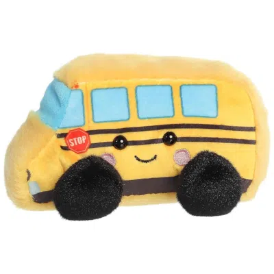 Palm Pals Aurora  Friendly School Bus 5-inch Stuffed Animal Plush In Yellow