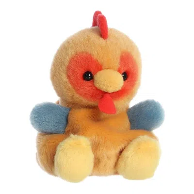 Palm Pals Aurora  Red Rooster 5-inch Stuffed Animal Plush In Yellow