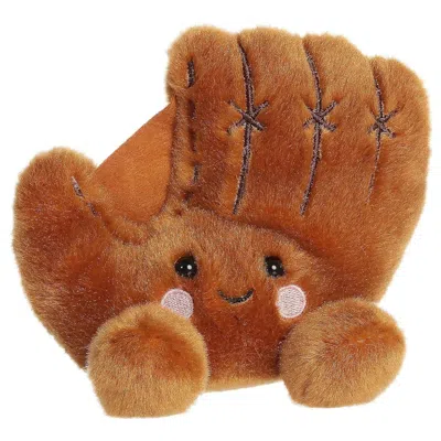 Palm Pals Aurora  Tag Baseball Glove 5-inch Stuffed Animal Plush In Brown