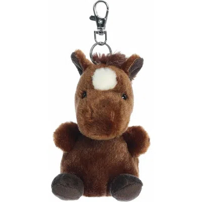 Palm Pals Aurora  Truffle Brown Horse Clip-on Stuffed Toy - 4-inch Plush
