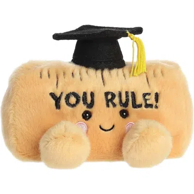 Palm Pals Aurora  You Rule Ruler 5-inch Graduation Stuffed Animal Plush
