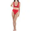 Palm Womens Cheeky Summer Swim Bottom Separates In Red