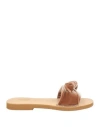 Palma Woman Sandals Brown Size 8 Textile Fibers In Brown