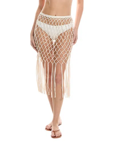 Palmacea Ariel Macrame Cover-up Skirt In White