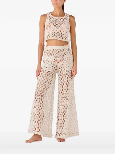 Palmacea Bahia Crochet-knit Top In White