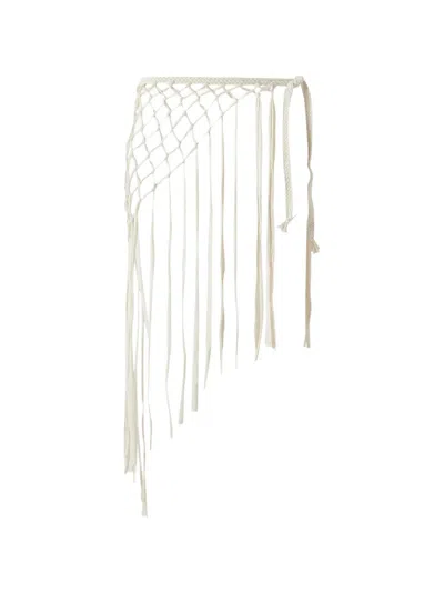 Palmacea Fringed Skirt In Neutral