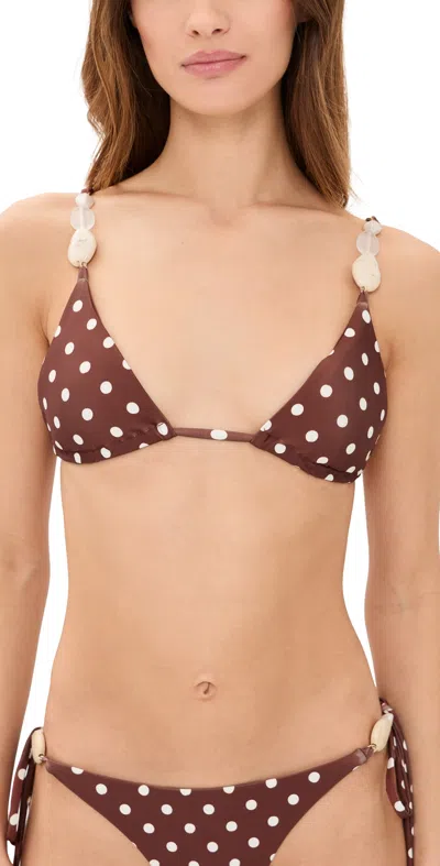 Palmacea Kuna Bikini Top Polka In Brown