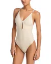 Palmacea Lucia Keyhole One Piece Swimsuit In Ivory