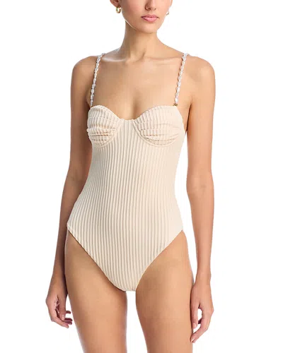 Palmacea Mar One Piece Swimsuit In Ivory