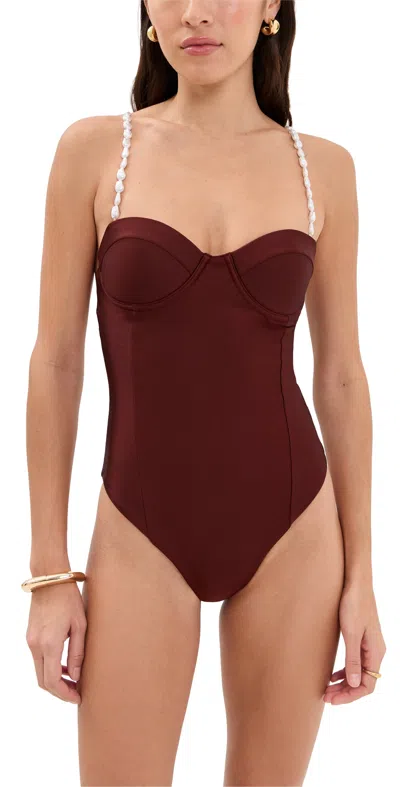 Palmacea Mare One Piece Merlot Merlot In Burgundy
