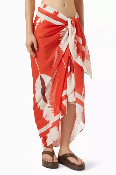 Palmacea Sarong Pareo Fara In Red