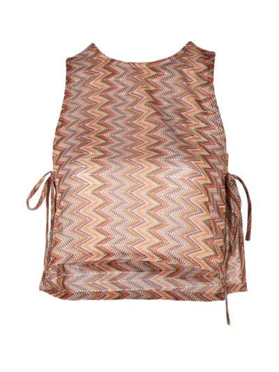Palmacea Zuria Zigzag-pattern Top In Transparent