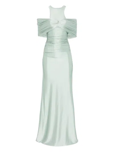 Palmatic Studio Twisted Draped Maxi Dress In Green