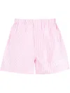 Palmer Embroidered-logo Striped Shorts In Rosa