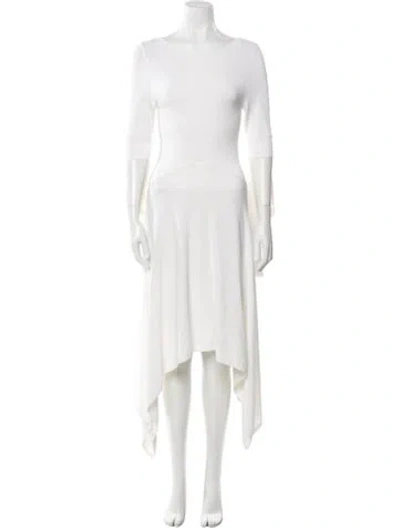 Pre-owned Palmer Harding Bateau Neckline Long Dress In White