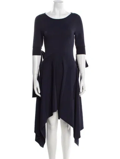 Pre-owned Palmer Harding Bateau Neckline Midi Length Dress W/ Tags In Blue