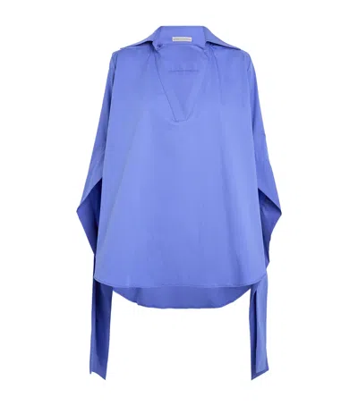 Palmer Harding Cotton-blend Poplin Tandem Shirt In Blue
