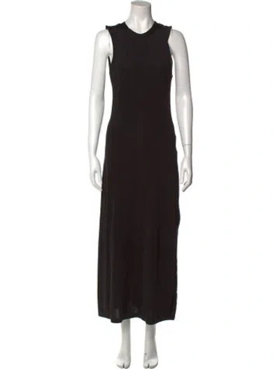 Pre-owned Palmer Harding Crew Neck Long Dress In Black