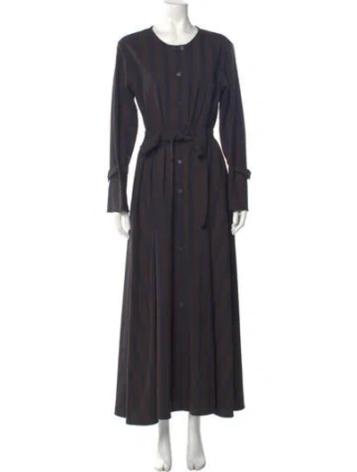 Pre-owned Palmer Harding Crew Neck Long Dress In Blue