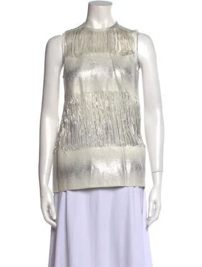 Pre-owned Palmer Harding Crew Neck Sleeveless Top In Neutral