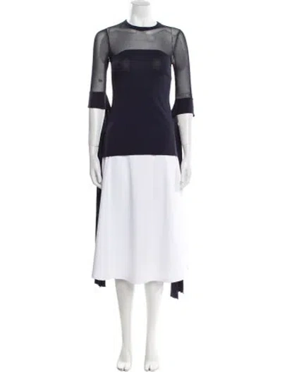 Pre-owned Palmer Harding Crew Neck Three-quarter Sleeve Tunic W/ Tags In Blue