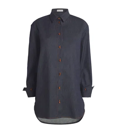 Palmer Harding Denim Reflection Shirt In Blue