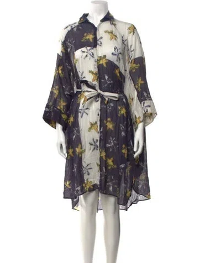 Pre-owned Palmer Harding Floral Print Midi Length Dress In Multicolor